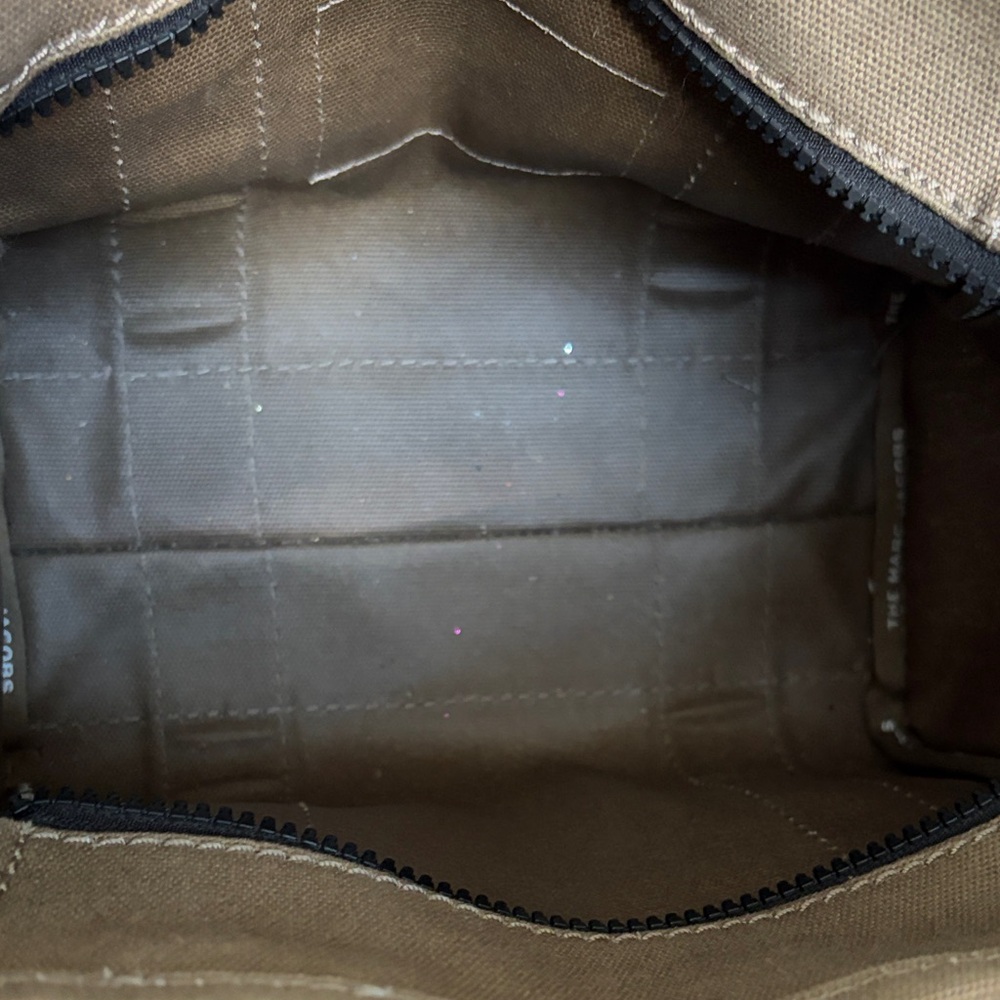 Marc Jacobs olive green Canvas Mini Tote with Marc Jacob’s Pink Bow patch - Picture 4 of 17